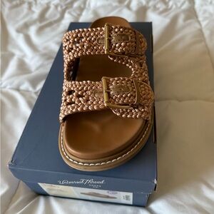 Universal Thread Women's Woven Brown Kylie Sandals